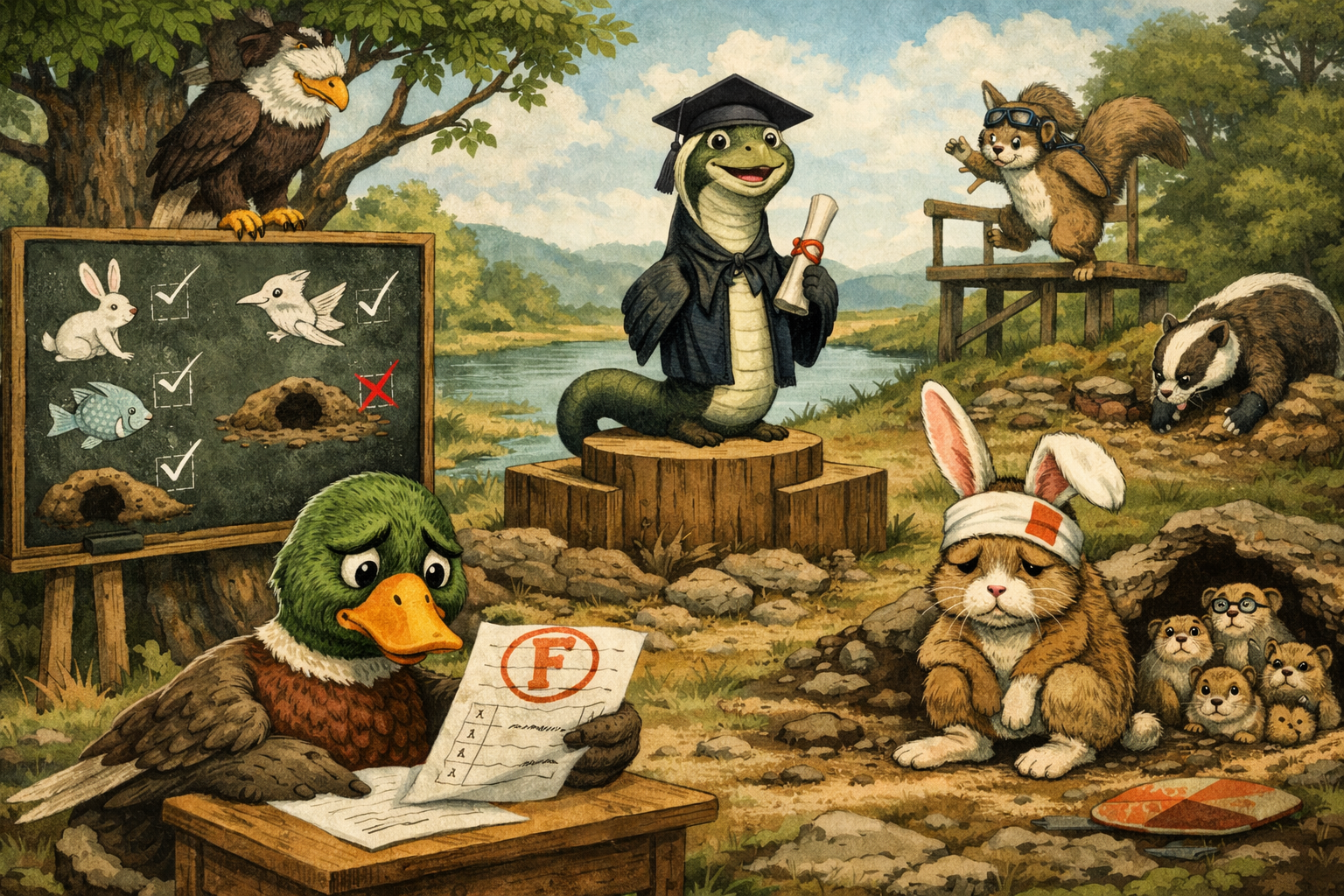 Die Tierschule – oder: Warum Durchschnitt nicht das Ziel sein darf